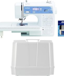 Brother Sewing and Quilting Machine, Computerized, 165 Built-in Stitches, LCD Display, Wide Table, 8 Included Presser Feet, White, 20x12x17