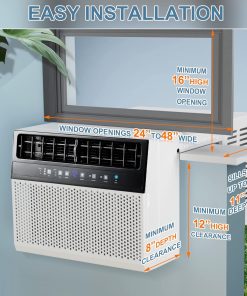 Alternative view of Antarctic Star 12,000 BTU U-Shaped Window Air Conditioner Unit Cools up to 550 Sq.Ft. with 6 Modes 24H Timer, Ultra Quiet Window AC Units