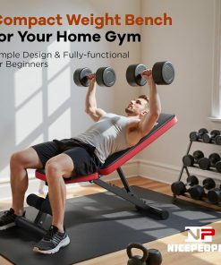 Alternative view of Basic Weight Bench for Home Gym, Foldable Workout Bench with 8 Backrests, 660LBS Weight Capacity Adjustable Bench