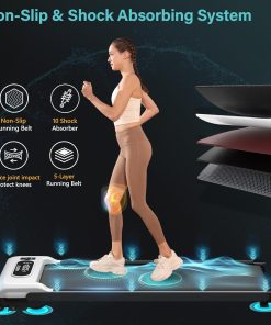 Alternative view of 2.5 HP Portable Treadmill with Inclined Walking Pad, Panel and Remote, 4-in-1 Walking Treadmill, 265 lb Capacity