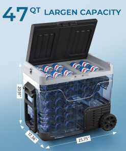 Alternative view of EUHOMY 12 Volt Refrigerator 53QT(50L) Electric Cooler Portable Freezer 12V/24V DC