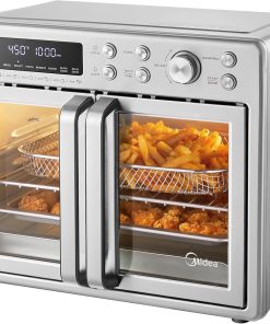Flexify French Door Toaster Oven Air Fryer Combo 26.4 QT Extra Large Air Fryer Countertop