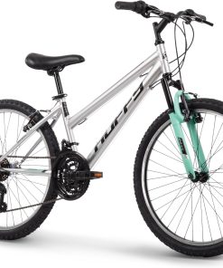 Huffy Stone Mountain Hardtail Mountain Bike for Boys/Girls/Men/Women, 20"/24"/26" Sizes, 6 or 21 Speed Shimano Twist Shifting, Front or Dual Suspension, Comfort Saddle, Sleek Colors