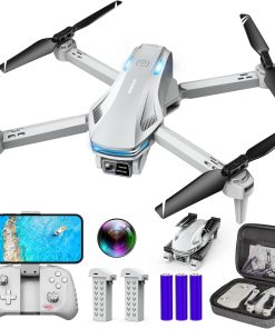 Drone with Camera for Adults, HD FPV Drones with Upgrade Altitude Hold, One-Key Take Off/Landing, Voice Control, Headless Mode, 2 Batteries, Toys Gifts for Teen Boys Girls, Beginner