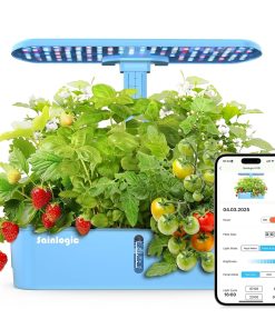 Sainlogic Hydroponics Growing System Kit, 12 Pods Watering Planter, Smart Indoor Garden with APP & WiFi Connected, 5 X Growth with 24W LED, Quiet Pump, for Vegetables, Herbs and Flowers