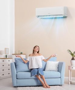 Alternative view of ROVSUN 9000 BTU Wifi Enabled Mini Split Air Conditioner & Heater with Inverter, 19 SEER2 Energy Saving 115V Ductless Split AC Unit with Pre-Charged Condenser, Heat Pump & Installation Kit