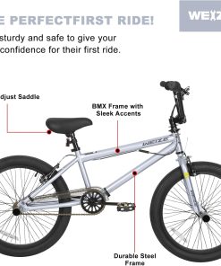 Alternative view of WEIZE Freestyle BMX Bicycle 20 Inch Stunt Bike for Kids and Adults Men and Women High Strength Steel Frame 360 Degree Rotor Freestyle