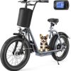 Caroma Peak 800W Foldable Adult Electric Scooter with 20-inch Wide Tires, 48V Battery, Basket, and Adjustable Seat