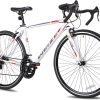 WEIZE Road Bike, 700C Wheel City Commuter Bicycle, Shimano 14 Speed Drop Bar, Racing Adult Bike with Caliper Brakes, High-Carbon Steel Hybrid Bikes