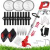 Weed Wacker Electric Cordless Grass Trimmer with 3Types Blades Included 2Pcs 24v 4Ah