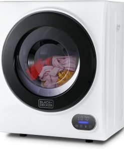 Compact Clothes Dryer, 1.5 Cu. Ft. 850W Electric Dryer, 120V Vented Portable Dryer with Stainless Steel Drum, for 5.5 lbs. of clothing for Standard Wall Outlet