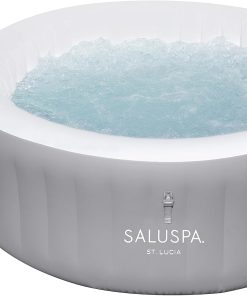 Bestway SaluSpa Miami EnergySense AirJet Inflatable Hot Tub Spa (71" x 26") | Portable Hot Tub with 2 Covers (1 Energy-Efficient Thermal Cover and 1 Standard Cover) | Fits Up to 2-4 Persons | Black