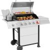 Royal Gourmet GA5401T 5-Burner Propane Gas Grill with Sear Burner and Side Burner, Stainless Steel BBQ Grill with 632 Sq. In. Grilling Area for Outdoor Barbecue Cooking, 64,000 BTUs, Silver