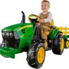 Peg Perego John Deere Ground Force Tractor with Trailer 12 Volt Ride on