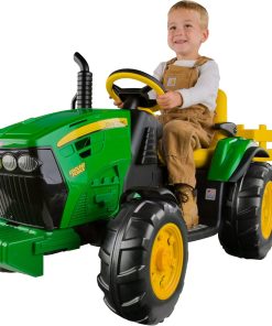 Peg Perego John Deere Ground Force Tractor with Trailer 12 Volt Ride on