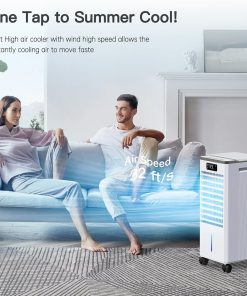 Alternative view of Windowless Portable Air Conditioners, Evaporative Air Cooler w/3 Modes & 3 Speeds, 12H Timer for Smart Auto-off, 2-Gal Tank for 20H Cooling,16FT Remote,No Hose Needed,46db Swamp Cooler