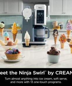 Alternative view of Ninja Swirl by CREAMi Ice Cream and Soft Serve Maker, Sorbet, Milkshake, Frozen Yogurt, Low Calories Program & More, 13-in-1, Soft Serve Handle, (2) CREAMi Swirl 16oz Pints, For Kids & ALL ages, NC701