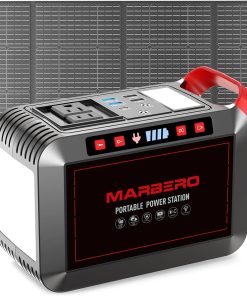 Portable Power Station 88Wh Camping Lithium Battery Solar Generator Fast Charging with AC Outlet 120W Peak Power Bank