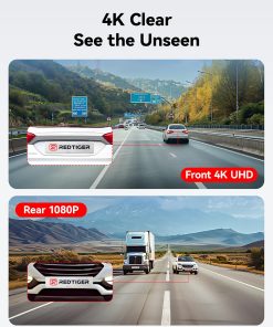 Alternative view of Dash Cam Front Rear 4K/2.5K Full HD Dash Camera Included 32GB Card Built-in Wi-Fi GPS