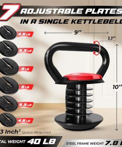 Alternative view of Yes4All Adjustable Kettlebell, Kettle Grip, Kettlebell Handle, Convert to Kettlebells Weight Set