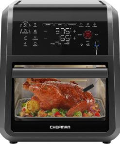CHEFMAN ExacTemp 12-Quart Air Fryer Integrated Smart Cooking 28 Touchscreen Presets