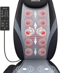 Snailax Shiatsu Massage Cushion with Heat Massage Chair Pad Kneading Back Massager for Home Office Seat use