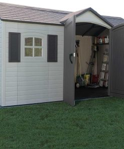 Alternative view of Lifetime 6446 Outdoor Storage Shed, 8 x 15 Foot, Desert Sand