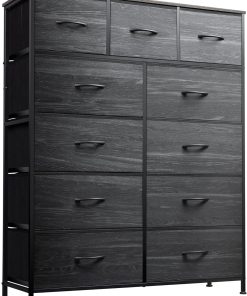 Alternative view of Storage Organizer Unit with 11 Fabric Bins, Storage Drawers Organizer with Steel Frame, Tall Storage Tower Organizaton