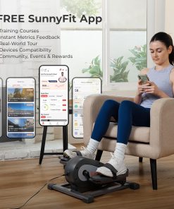 Alternative view of Sunny Health & Fitness Smart Mini Elliptical Trainer Indoor Under-Desk Pedal Exerciser for Seniors