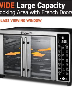 Alternative view of Gourmia Oven Air Fryer Combo with 17 Cooking Presets, 24L Capacity, Convection Rack, Baking Tray, Recipe Book GTF7460