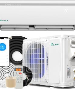 12000 BTU Mini Split Air Conditioner Heat Pump System, Wifi Enabled 20 SEER2 115V Inverter Ductless AC Cool Up to 750 Sq. Ft, Compatible with Alexa, Complete Installation Kit, White