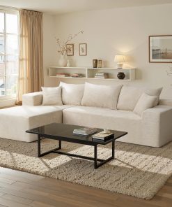 Cloud Sectional Couch with L-Shape Chaise,Modern Modular Sofa with Deep Seat, Upholstered Couches for Living Room Bedroom,No Assembly Required, Beige (Left Facing Chaise)