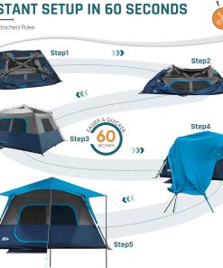 Alternative view of Quick-opening tent, family camping tent, pop-up camping tent, large waterproof tent for outdoor camping