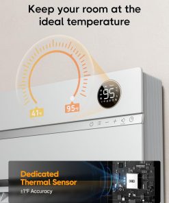 Alternative view of Dreo Smart Wall Heater, Electric Space Heater for Bedroom 1500W, 120° Vertical Oscillation, Adjustable Thermostat, Remote Control, 24H Timer, Easy-Mount Heater for Indoor Use, Works with Alexa, WH719S