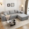 107.5" Cloud Modular Sectional Sofa Couch with L-Shape Chaise,Modern Minimalist Upholstered Couches