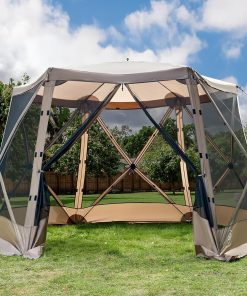 Pop up Screen House Tent for Camping 11.5 x 9.8 ft, Instant Screened Gazebo Canopy with Netting, Portable Shelter Enclosure