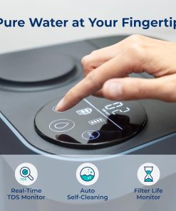 Alternative view of Bluevua RO100ROPOT-Lite(UV) reverse osmosis system countertop water purifier, 7-stage purification, with UV and remineralization functions, TDS and filter life monitoring
