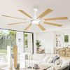 ZMISHIBO 72 inch Large Ceiling Fans with Lights and Remote, Indoor/Outdoor Black Modern Ceiling Fan for Kitchen Living Room Patio, 6 Speed Reversible Quiet DC Motor, 3 CCT, Dual Finish 8 Blades