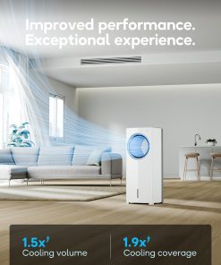Alternative view of Windowless Portable Air Conditioner, 26.3" Small Evaporative Air Cooler for Room No Window, 3-Speed Settings, 4 Modes, 7H Timer, Remote Control, 4 Ice Packs, Quiet AC Unit for Bedroom