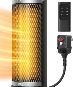 Alternative view of Dreo Space Heater, 1500W Electric Heaters for Indoor Use with Thermostat, 70° Oscillation, 8 Safety Protections, 5 Modes, Remote, 12H Timer, Quiet Portable Heater for Office, Bedroom, Large Room