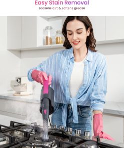 Alternative view of 7-in-1 Steam Mop Dual-Rod Design with Detachable Handheld Steamer for Walls, Grouts, Hard Floors, Tiles, includes Multi-purpose Accessories and Washable Microfiber Pads