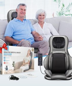 Alternative view of COMFIER Massager Chair with Heat Shiatsu Neck Back Massager Portable with Compress & Rolling Massage Chair Pad for Full Back Neck & Shoulders Full Body Pain