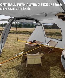 Alternative view of KAMPKEEPER SUV Car Tent, Tailgate Shade Awning Tent for Camping, Vehicle Camping Tents Outdoor Travel (Black)