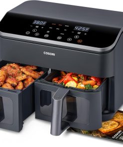 COSORI 9Qt 10-in-1 Dual Air Fryer Fresh Balanced Meals for Family Children Double Baskets
