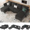 Modular Sectional Sof Convertible U Shaped Sofa Couch with High Density Memory Foam