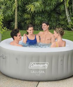 Alternative view of Bestway Palm Springs 4 to 6 Person EnergySense Smart AirJet Plus Inflatable Hot Tub Outdoor Spa with 140 AirJets and Insulated Cover