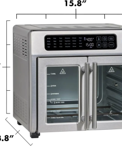 Alternative view of Emeril Lagasse 26 QT Extra Large Air Fryer, Convection Toaster Oven with French Doors, Stainless Steel