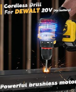 Alternative view of Cordless Drill Driver Compatible with Dewalt 20V Battery Brushless Two Speed