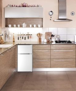 Alternative view of Antarctic Star Compact Mini Refrigerator Separate Freezer, Small Fridge Double 2-Door Adjustable Removable Retro Stainless Steel Shelves Living room/Kitchen/Dorm/Office 3.2 cu ft.Green